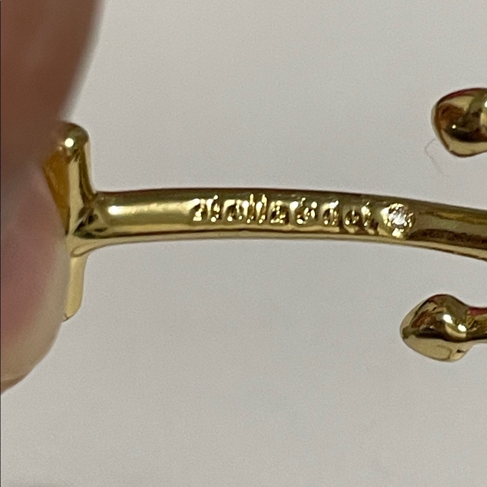 Stella & Dot Gold Anchor Bracelet with Pink and Orange Accents - Picture 4 of 5